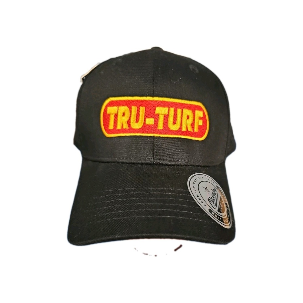 UNIT TRU-TURF Black Snapback Hat Red Yellow Embroidered Patch NWT
